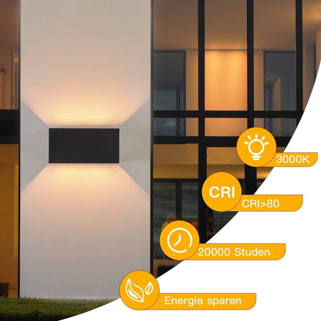 ZMH Applique da parete a LED per interni Applique da parete per esterni G9 bianco caldo IP65