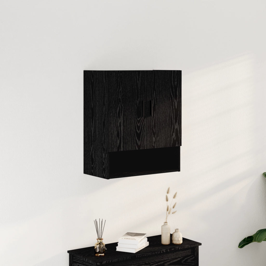 Armadio a muro  Nero Rovere 60x31x70 cm in legno ingegnerizzato