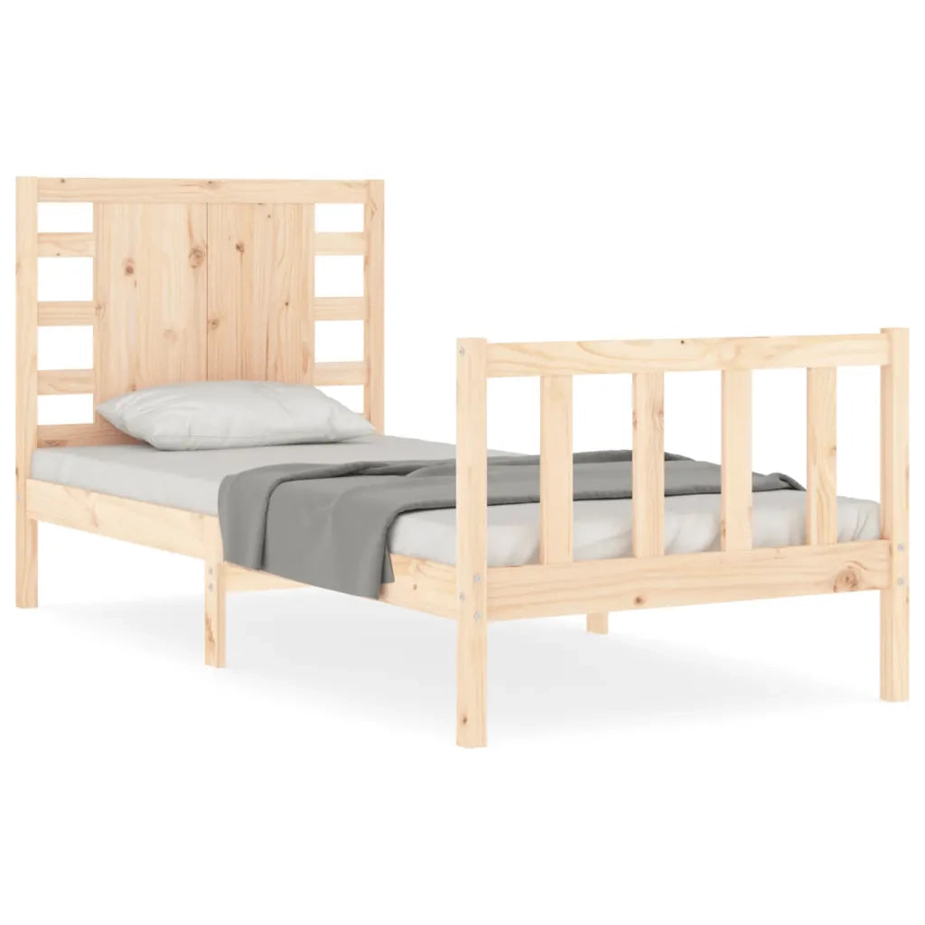 Giroletto senza Materasso-Struttura Letto 90x200 cm in Legno Massello di Pino 822386