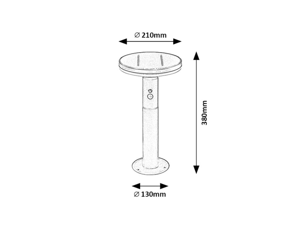Lampada giardino solare LED 10W sensore Alaska antracite Rabalux