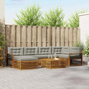 Set di divani da esterno 7 pcs Grigio Naturale e Chiaro 3373791