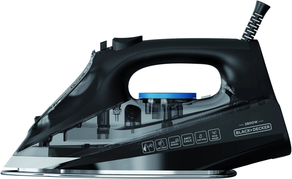 Black+Decker FERRO DA STIRO BXIR2805E 2.800 W - 360 ml.  Piastra in ceramica