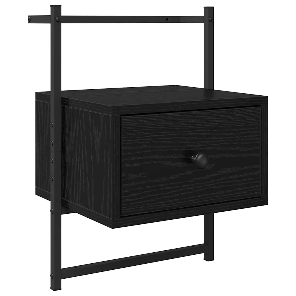 Armadio da Notte Rovere Nero 35 x 30 x 51 cm Legno multistrato