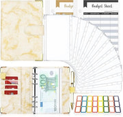 Pianificatore di budget - organizzatore di denaro - 1 pezzo - giallo - marmo - A6