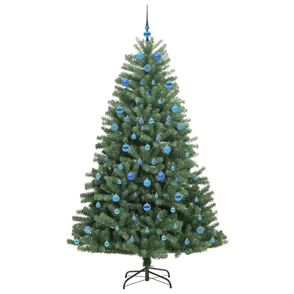 Albero di Natale | Decorazioni natalizie Artificiale con Rami Pieghevoli Verde 210 cm