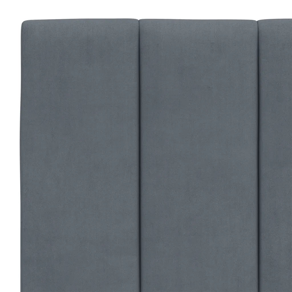 Letto con Materasso Hanko Grigio Scuro 140x200 cm in Velluto 3208599