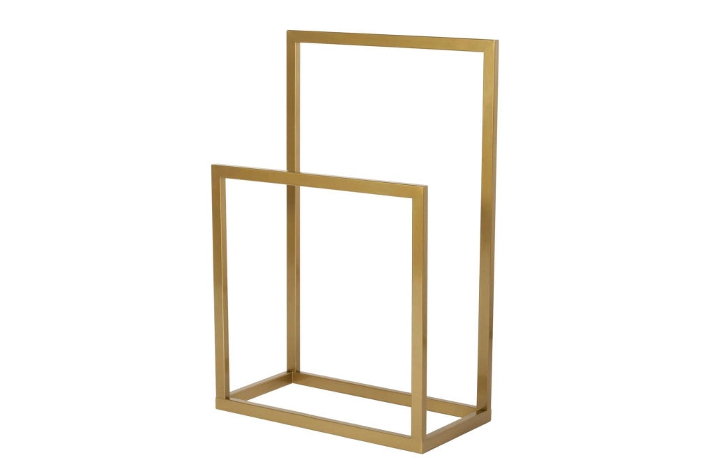 Portasciugamani in metallo "Gediz" - 25 x 60 x 90 cm - Oro
