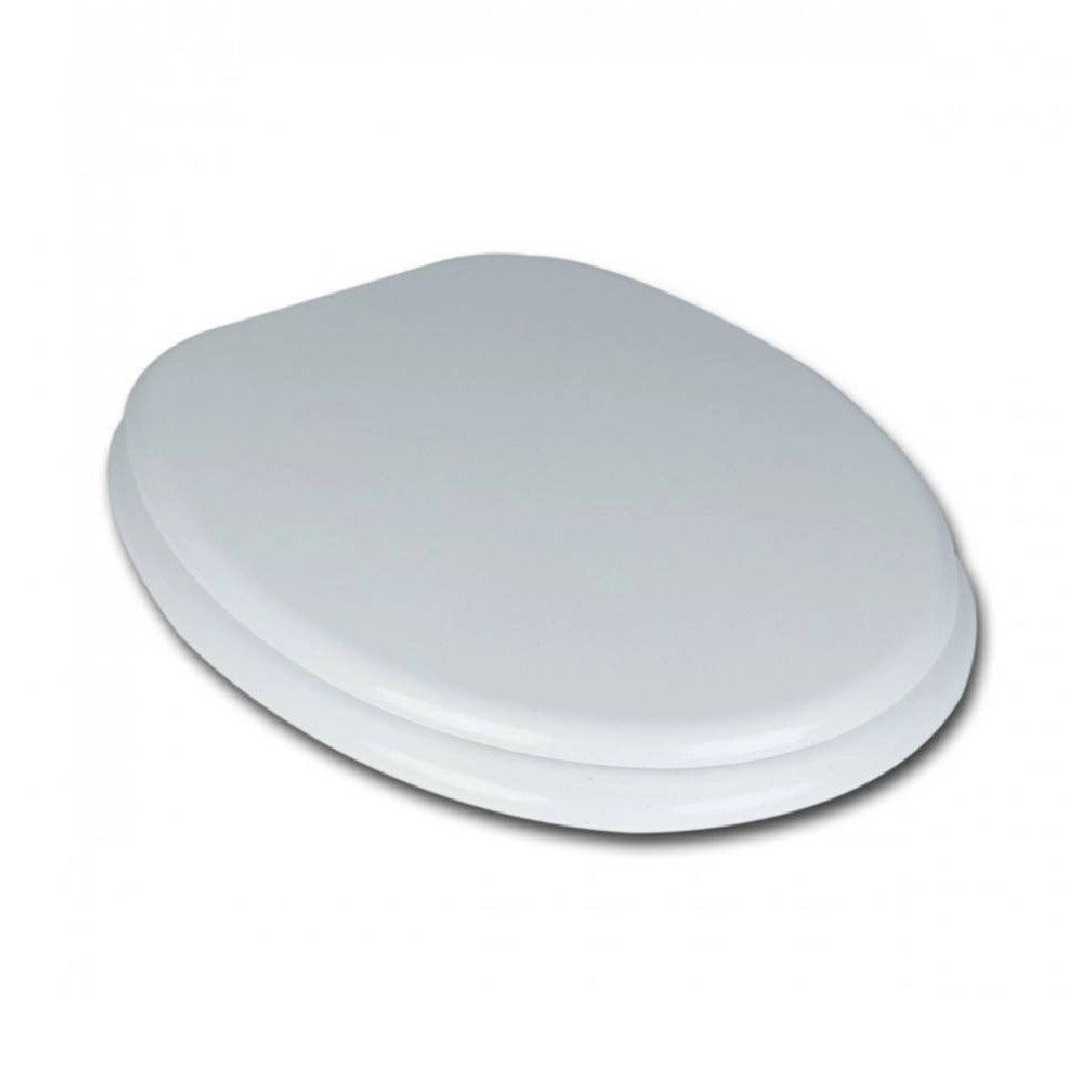 Trade Shop - Copriwater Coprivaso Wc In Mdf Universale Bianco 45x49cm Cerniere Acciaio 69008 -
