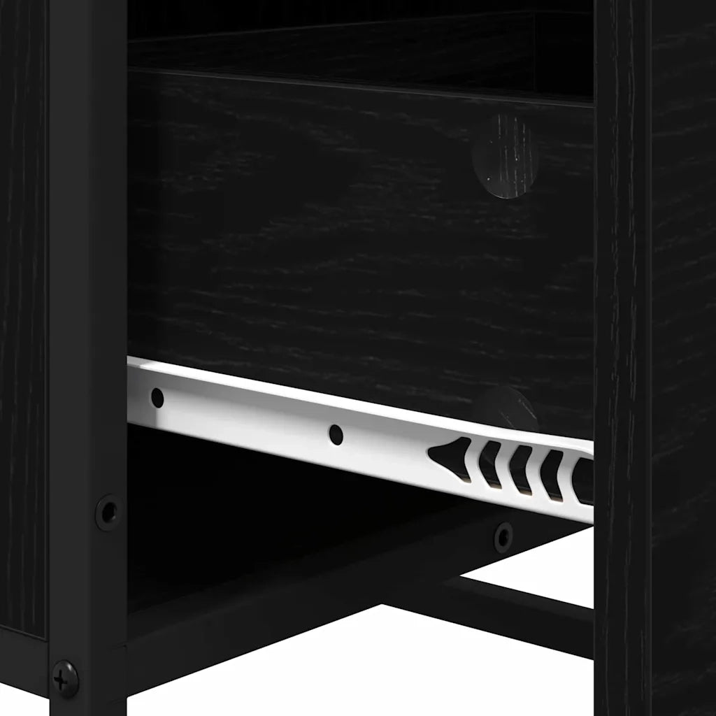 Credenza-Buffet-Armadio da cucina Rovere Nero 35.5 x 35 x 76 cm