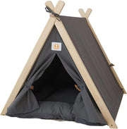 Tipi per Animali - Casa per Animali - Rilassamento e Gioco - Struttura Stabile - Grande Spazio - Grigio