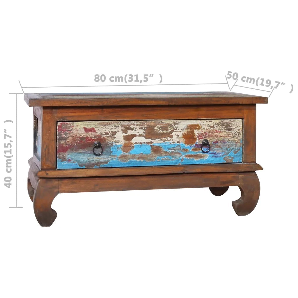 Tavolino da CaffÃ¨ 80x50x40 cm in Legno Massello di Teak cod mxl 16826