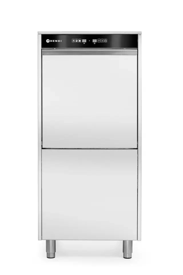 Lavastoviglie 50x60 per vassoi e pentole, a controllo elettronico, con sistema di dosaggio del detersivo e pompa di scarico, HENDI