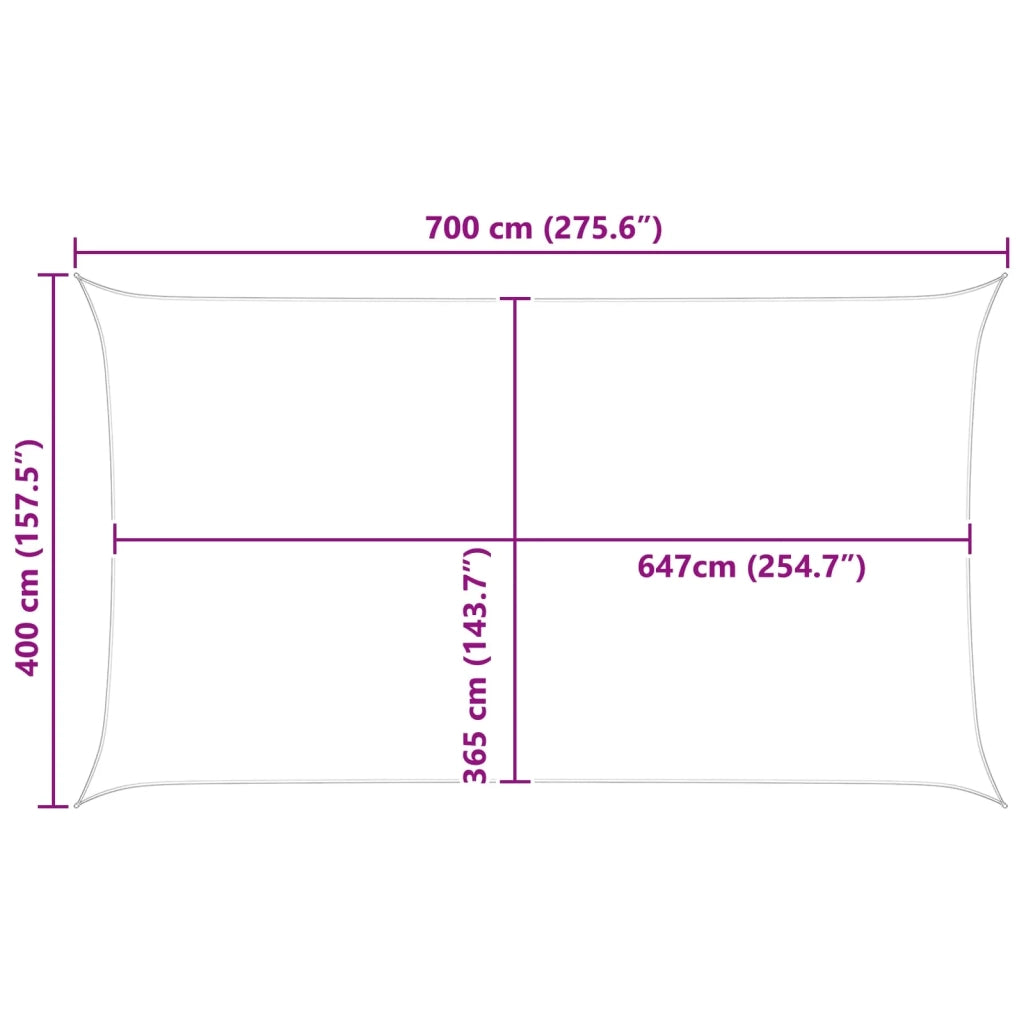 Vela Parasole | Telo Ombra | Vela da ombra solare Giallo e Bianco 7 x 4 m