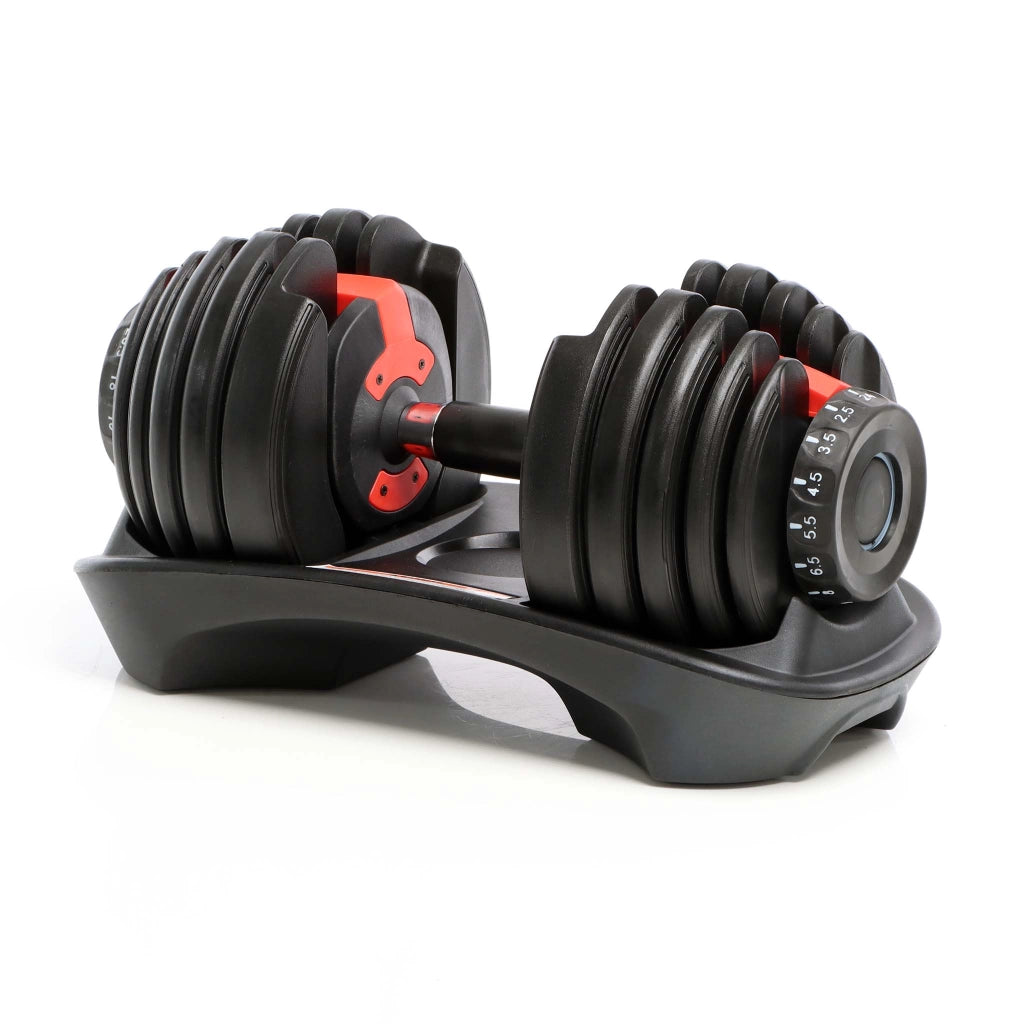 LUXTRI Manubrio regolabile max 24 kg con meccanismo girevole, per fitness allenamento forza