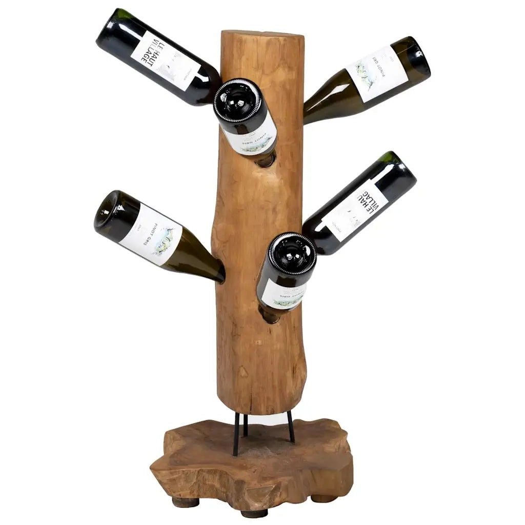 Cantinetta per 8 Bottiglie 40x30x80 cm in Legno di Teak