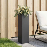 Vaso da giardino Nero 20 x 20 x 75 cm Acciaio laminato a freddo 8005316