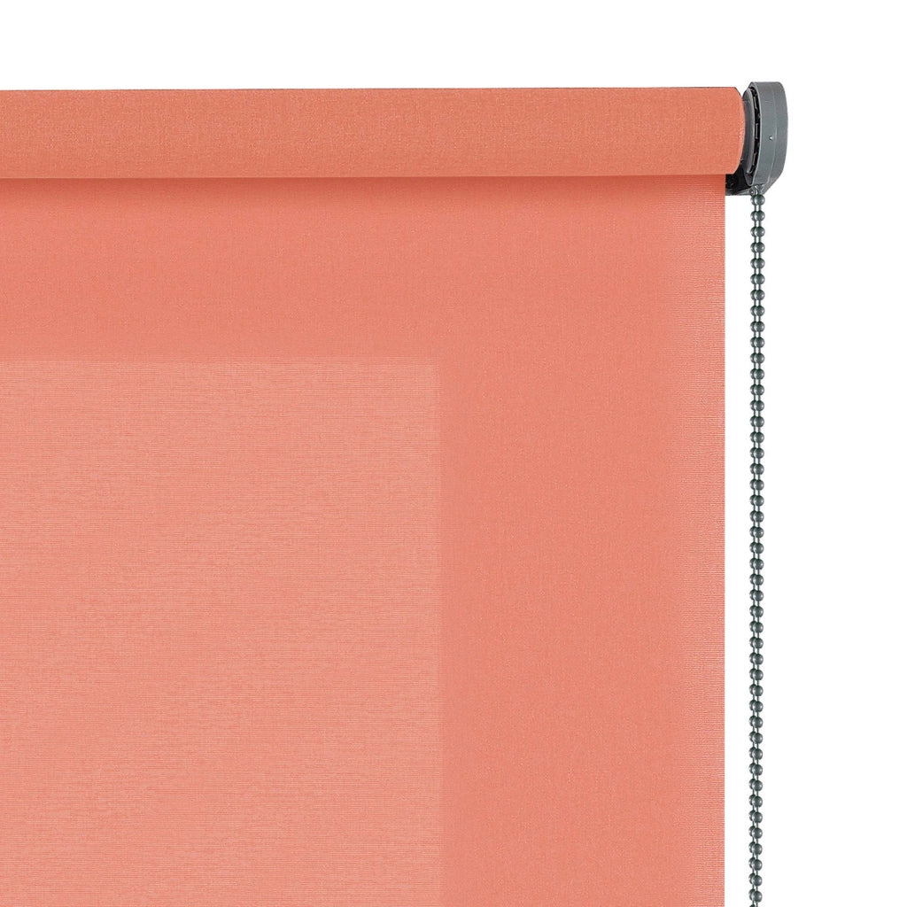 Tenda a Rullo Filtrante, Tenda Avvolgibile Traslucida Liscia Per Finestre e Porte Corallo 45x180 cm