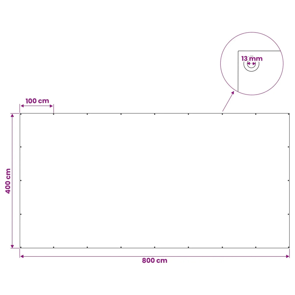 Telo con Occhielli Bianco 4 x 8 m 90 gsm PE 42039391