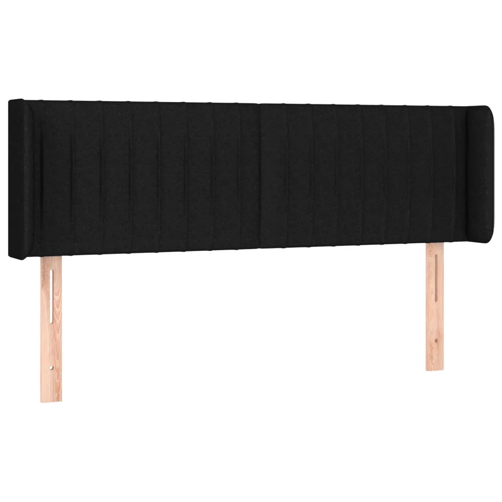 Testiera ad Orecchio Nera 147x16x78/88 cm in Tessuto 3119006