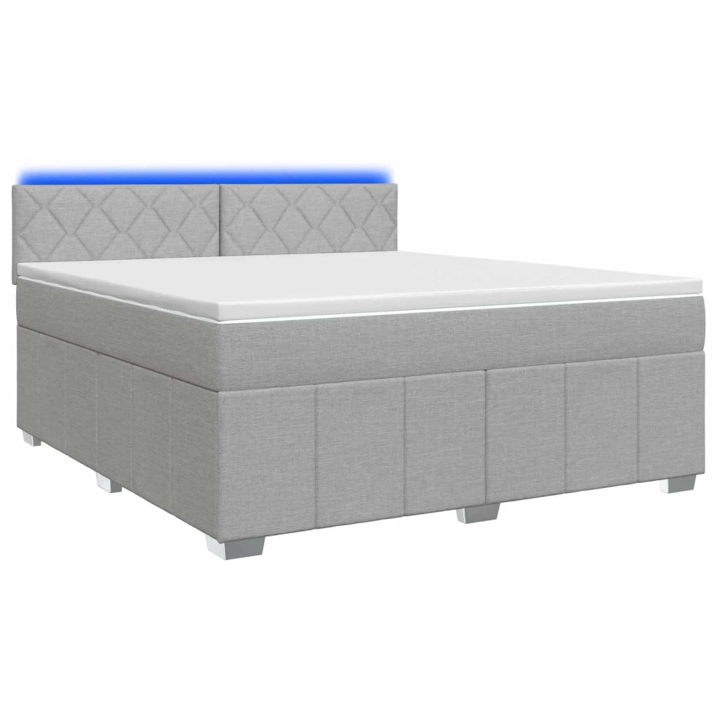 Letto box spring con materasso Grigio Chiaro 160 x 200 cm 3452719