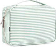 Asciugamani per bagno da appendere per viaggi e organizzazione del trucco - per bambine, ragazze e ragazze - impermeabili - strisce azzurre menta