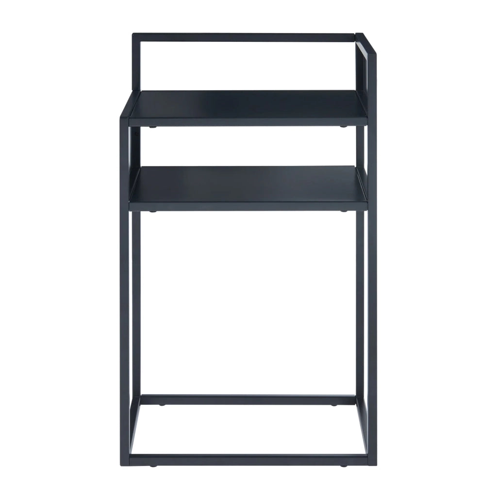 Tavolino laterale acciaio 65 x 40 x 30 cm nero opaco 03_0010949