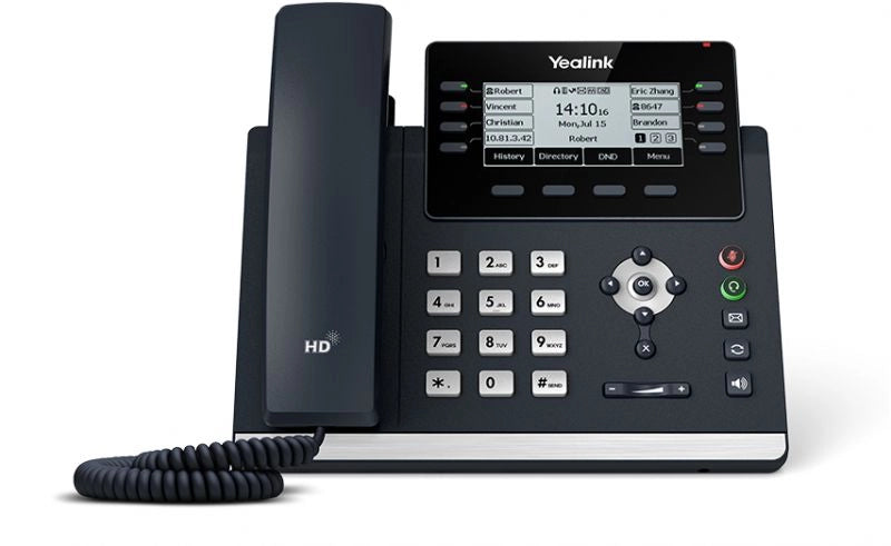 Yealink sip-t43u telefono ip grigio 12 linee lcd wi-fi