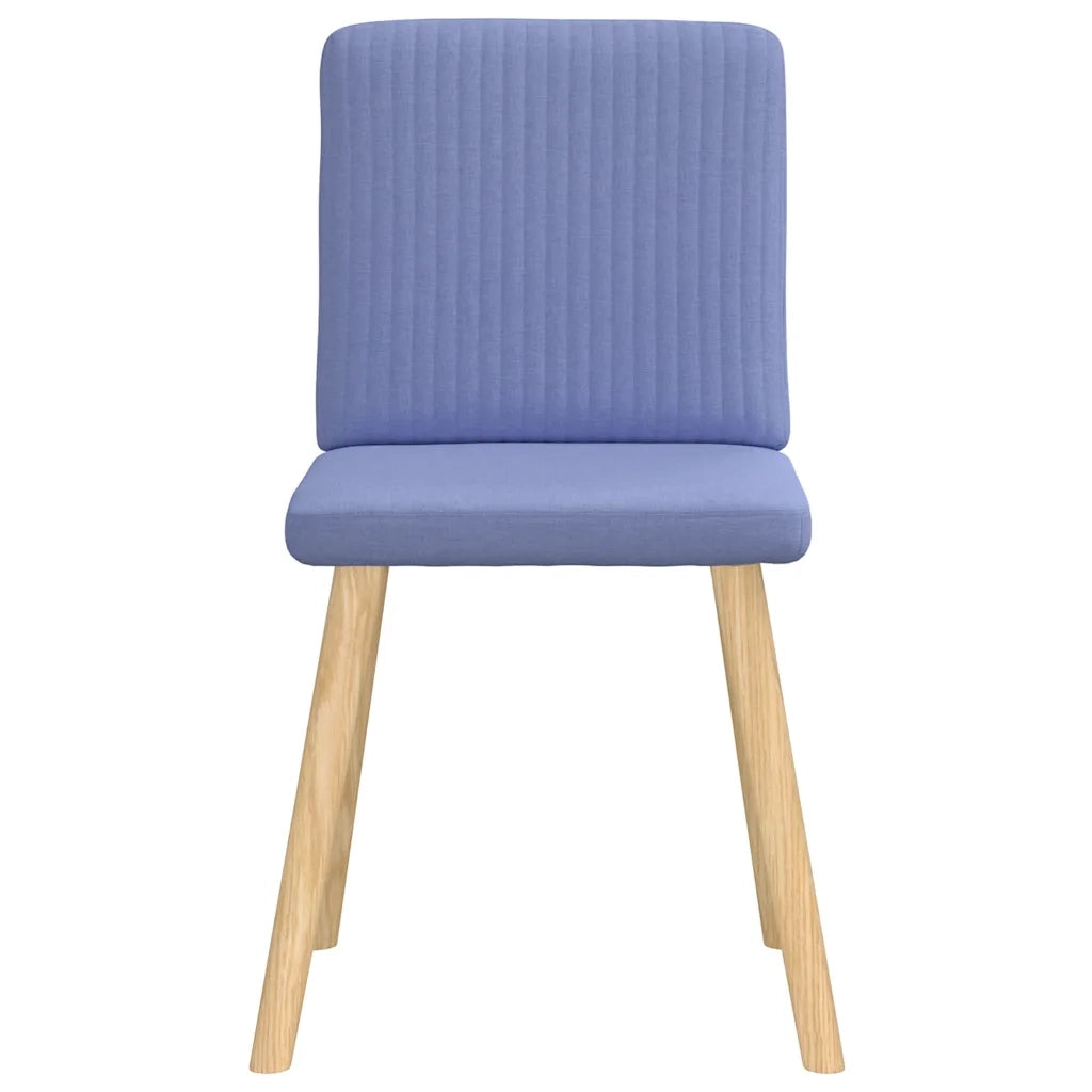 Sedie da Pranzo 4 pz Blu Jeans in Tessuto