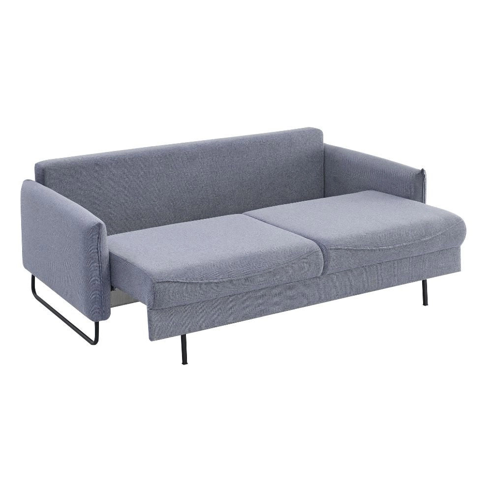Divano letto grigio chiaro 214x108x96