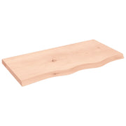 Mensole Parete | Scaffale a Parete | Ripiano a Parete 80x40x(2-4) cm Massello Rovere Non Trattato