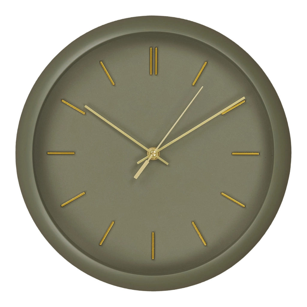 Orologio da Parete Rossano, Verde, Plastica, 4x30x30 cm