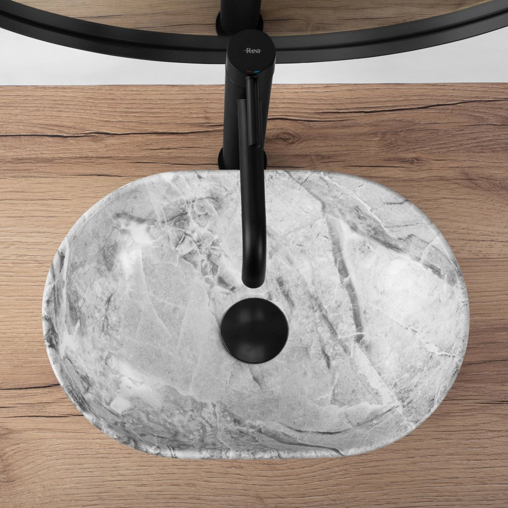 Lavabo Da Appoggio Rea Amelia Mini Stone Matt