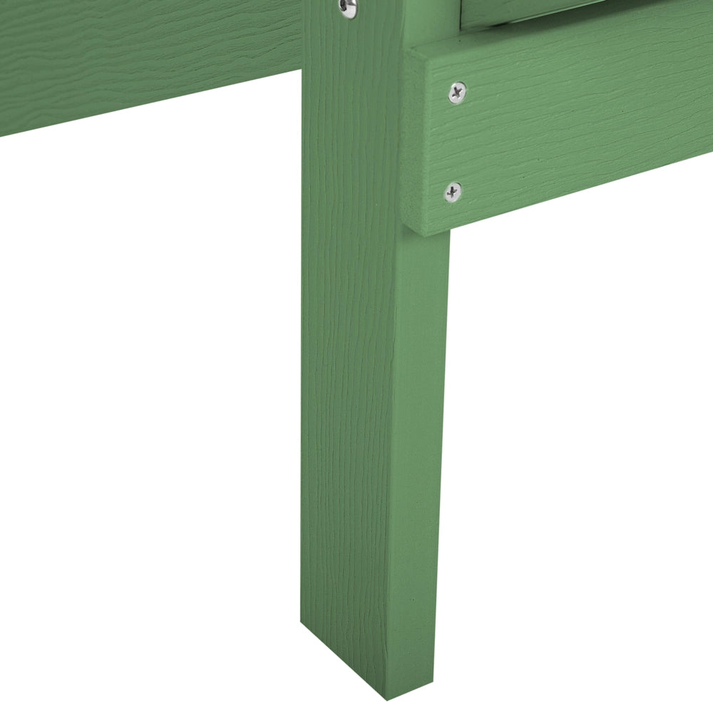 Sedia da giardino in plastica verde legno resistente agli agenti atmosferici in stile moderno