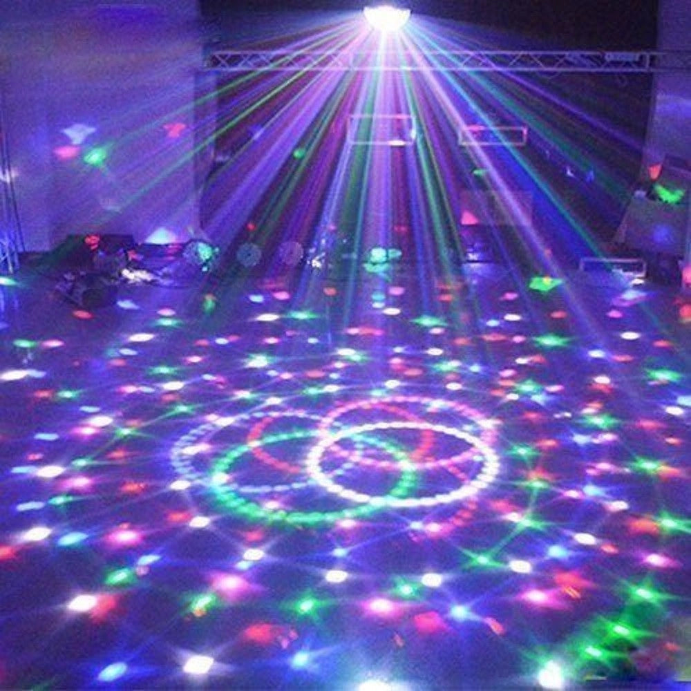 Trade Shop - Proiettore Sfera Luce Led Stroboscopio Disco Effetti Multicolore Rgb Festa -