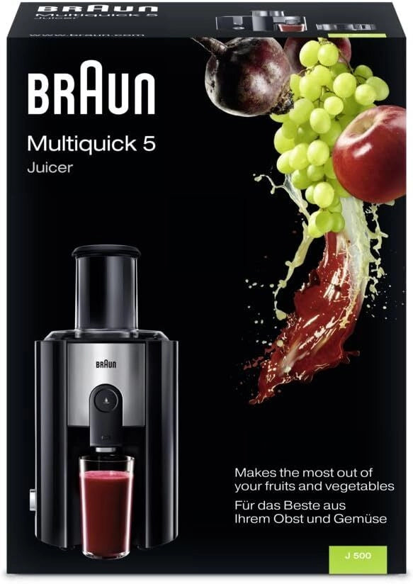 Braun Multiquick 5 juicer J 500 900 W Nero, Argento