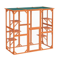 Recinto per gatti da esterno resistente alle intemperie 168 x 82 x 166,5 cm 6 piattaforme Parco Gabbia