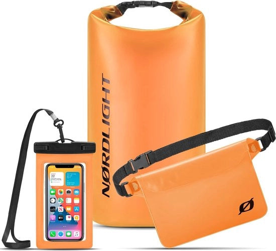 Sacca asciutto e sacca impermeabile, 2 L, 5 L, 10 L, 15 L, 20 L, 30 L, zaino impermeabile, chiusura ribaltabile e cinturino a spalla, per nuoto, bagno, spiaggia, canoa, stand-up paddle, immersioni.