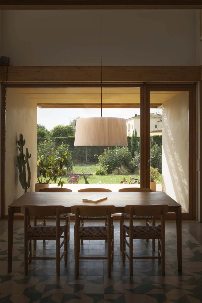 SAMBA 700 Lampada sospensione semplice nera/beige