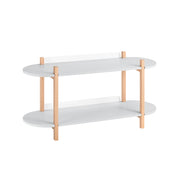 SoBuy Libreria multifunzionale Scaffale con 2 ripiani Tavolino da Caffè Portaoggetti salvaspazio Grigio 100 x 33 x 52 cm HSTR01-HG