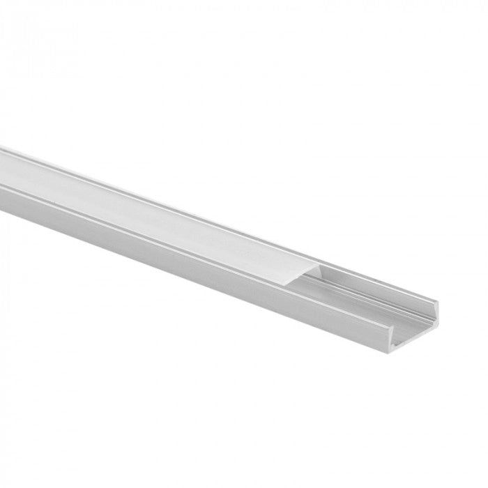 Profilo LED N02 superficie anodizzato, diffusore opale 2m Ecolight
