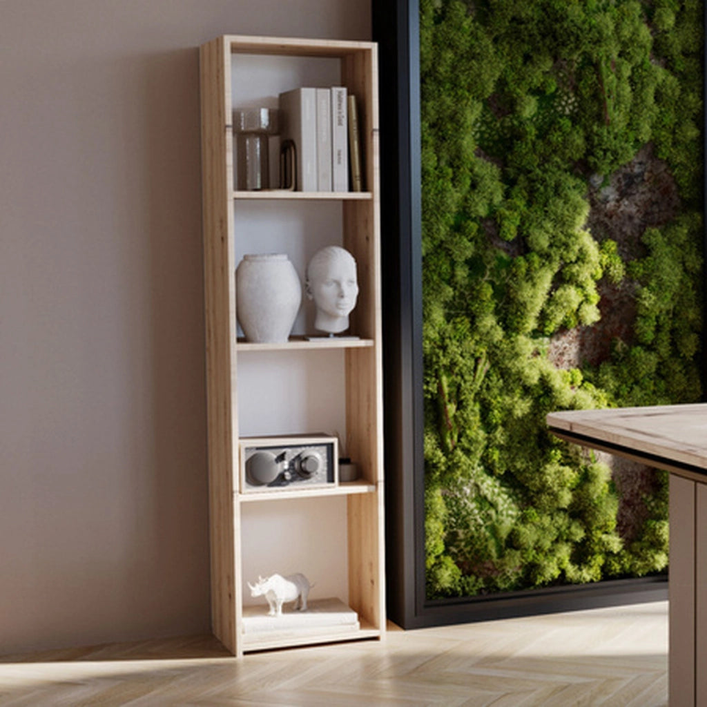 Libreria a colonna LONI 160x40 cm rovere Artisan con 4 ripiani a giorno