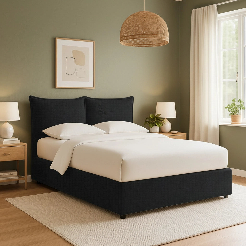 Newquay, Letto Singolo Sfoderabile Made in Italy, Grigio Scuro