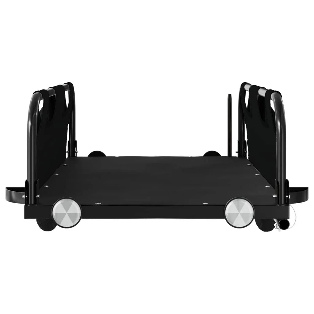 Rimorchio per trasporto biciclette tessuto Oxford ferro nero 02_0044404