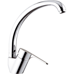 Rubinetto Miscelatore Monocomando Girevole Lavello Alto in Ottone Mariani Vela Cromato