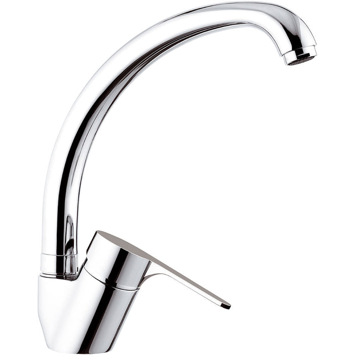 Rubinetto Miscelatore Monocomando Girevole Lavello Alto in Ottone Mariani Vela Cromato