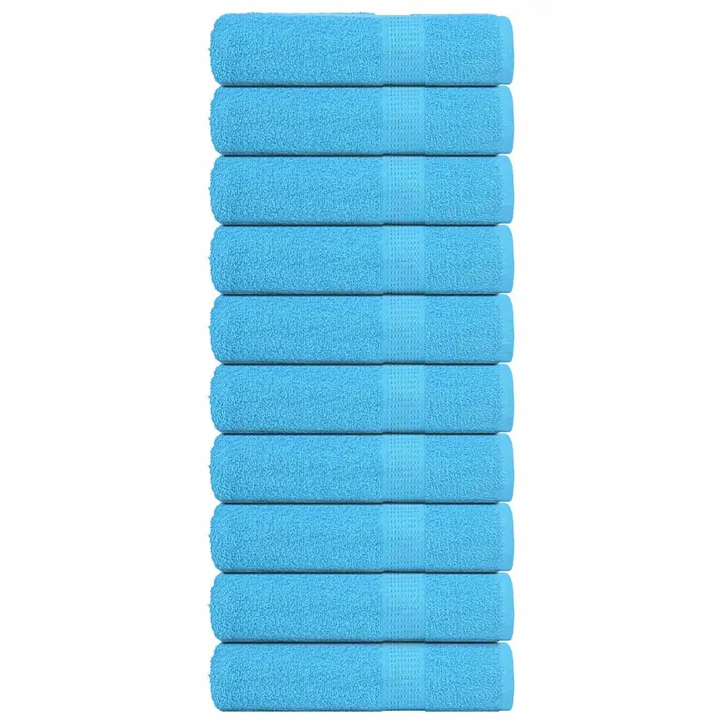 Asciugamani Bagno 10 pz Turchesi 100x150cm 360 g/mÂ² 100% Cotone