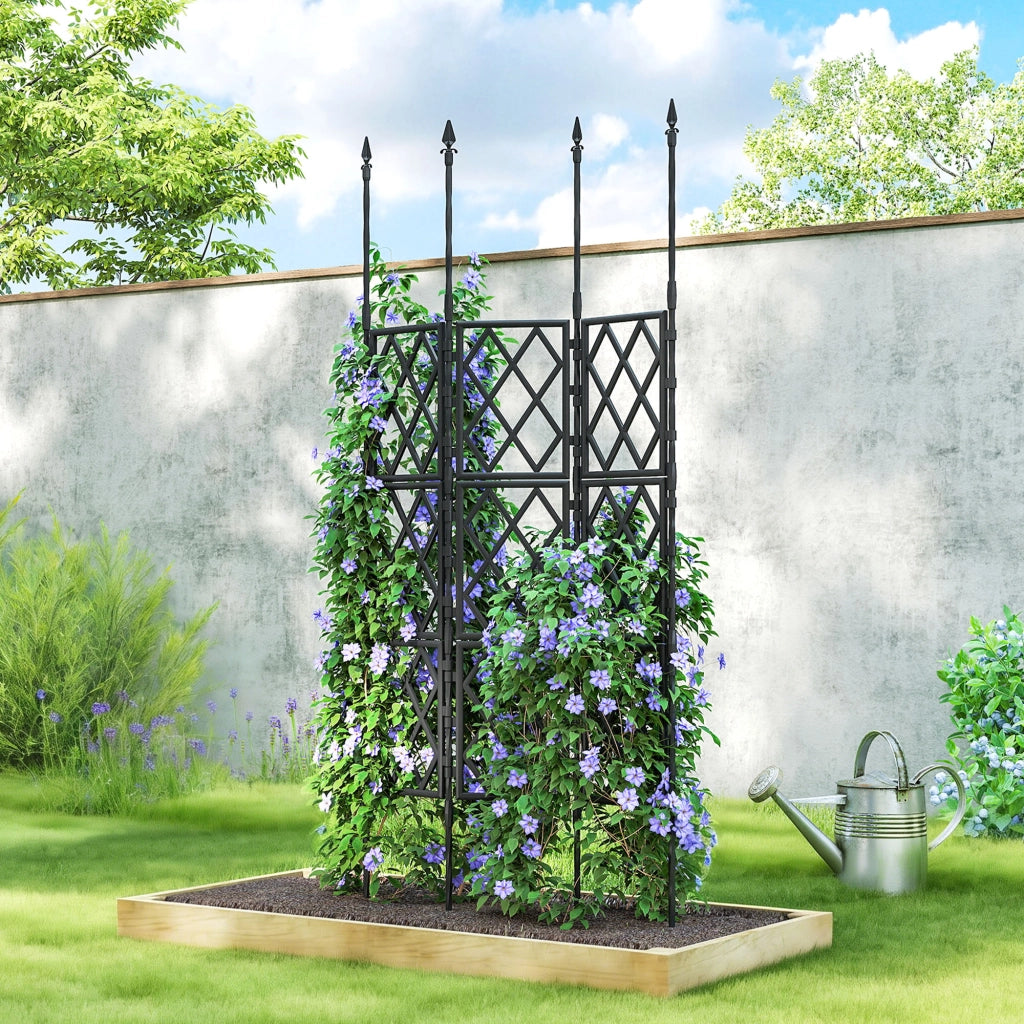 Griglia da Giardino Pieghevole ¨C zephmum ¨C Nero 85x197 cm