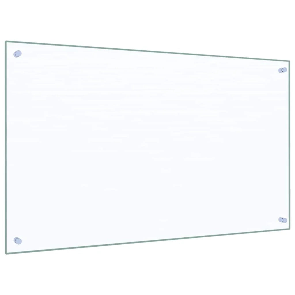 Set di 2 paraschizzi per cucina 100 x 60 cm resistenti al calore design moderno in vetro temperato trasparente 02_0056228