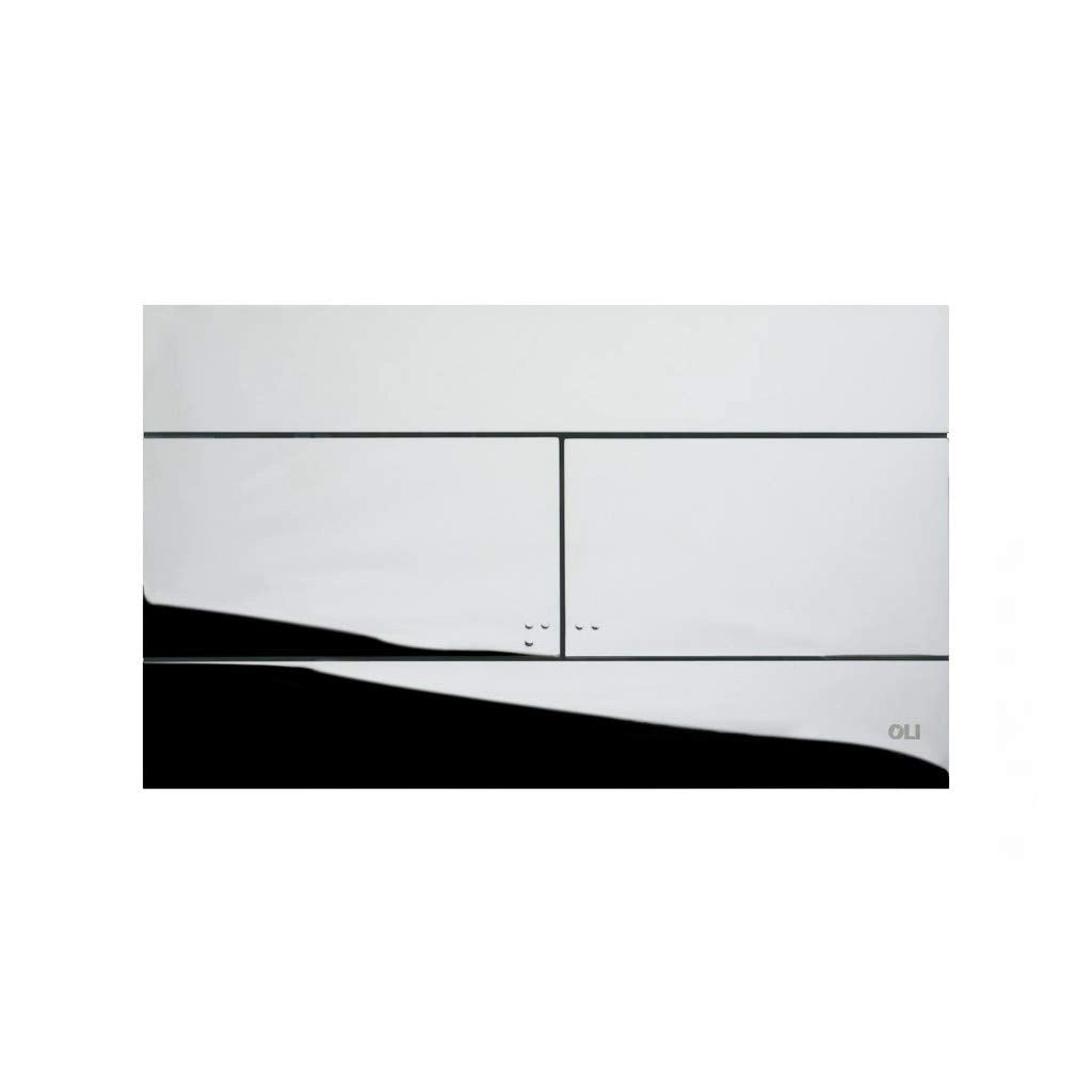 Placca dual cassetta incasso doppio scarico slim cromata 659044 Oli