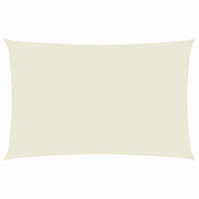Parasole a vela | Telo Ombra | Vela da ombra Oxford Rettangolare 2x5 m Crema